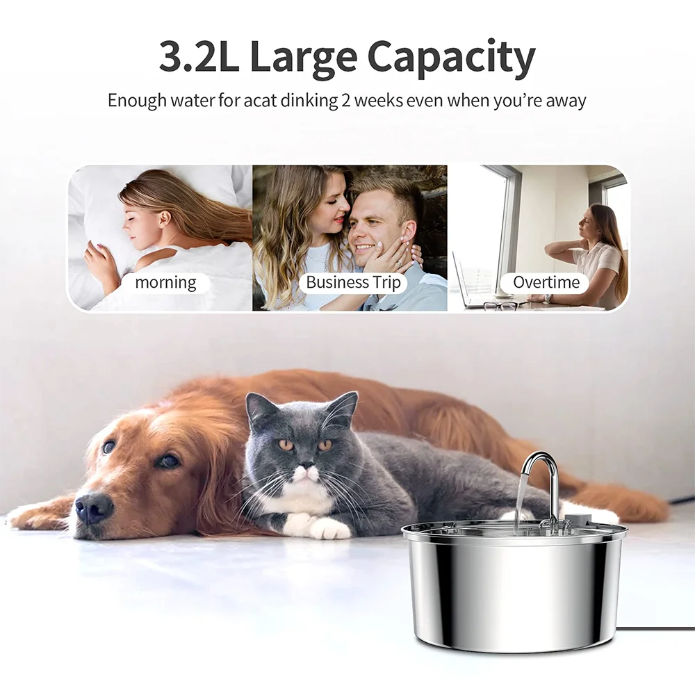 Stainless Steel Automatic Pet Water Feeder